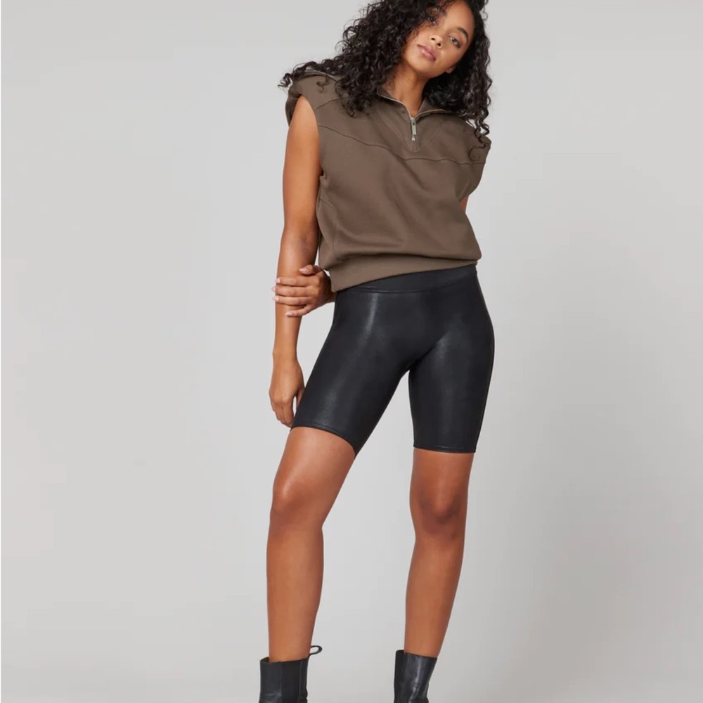 NWT Spanx Faux Leather Shorts